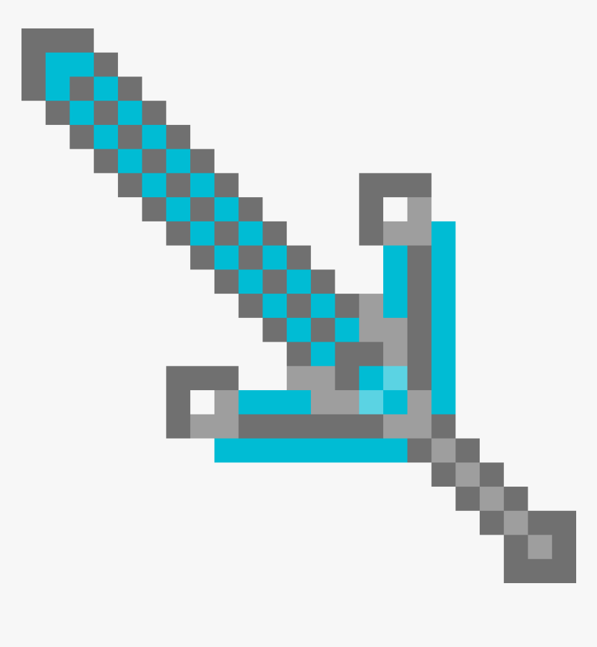Titanium Star Stone Sword - Minecraft Drawing In Graphing Paper, HD Png Download, Free Download