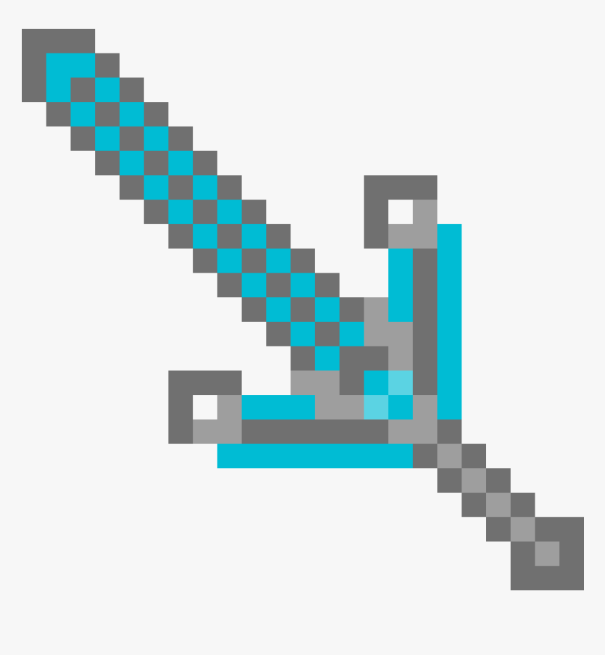 Titanium Star Stone Sword Minecraft Drawing In Graphing Paper Hd Png Download Kindpng