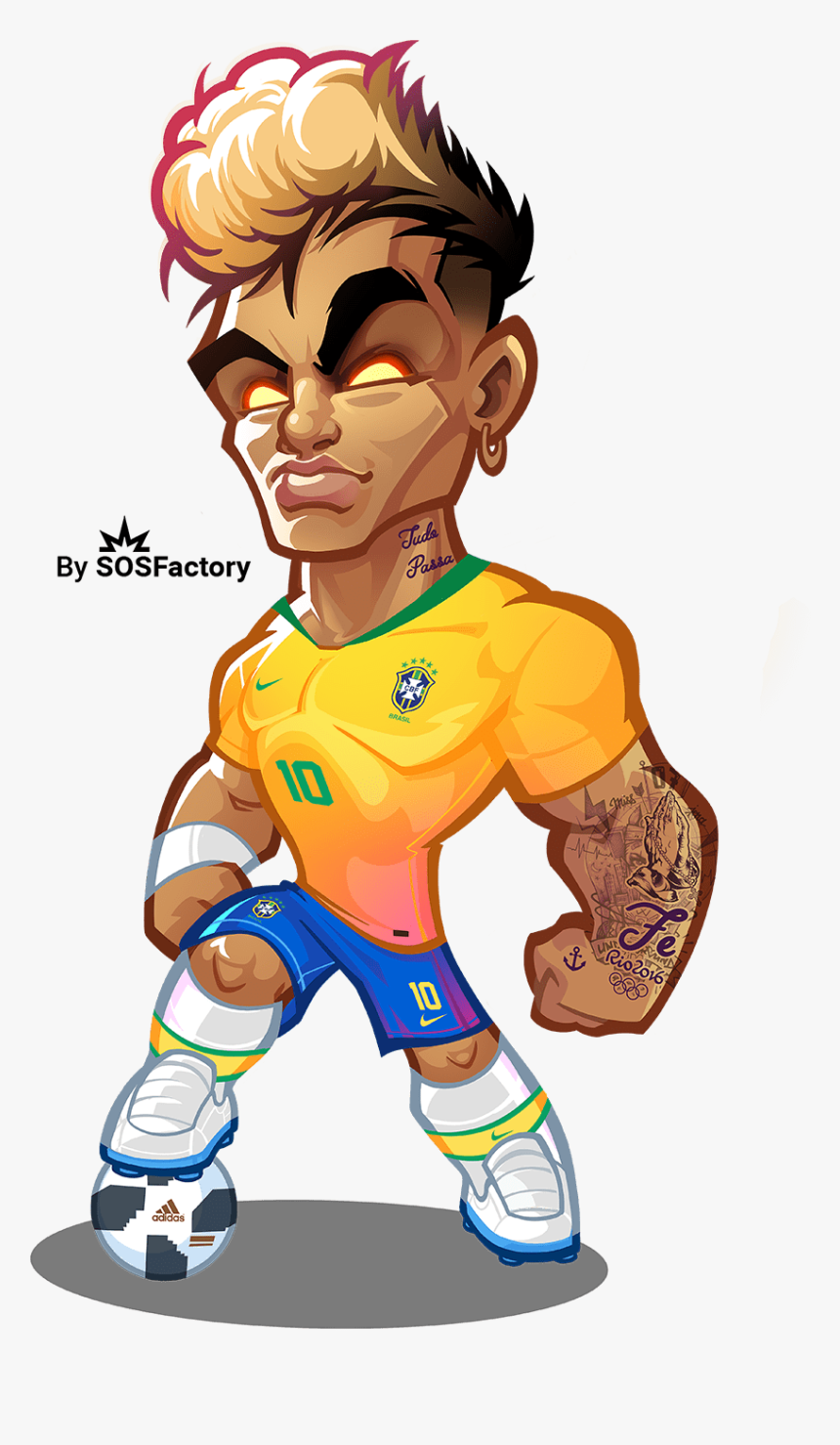 Neymar Jr Caricature - Neymar Animation, HD Png Download, Free Download