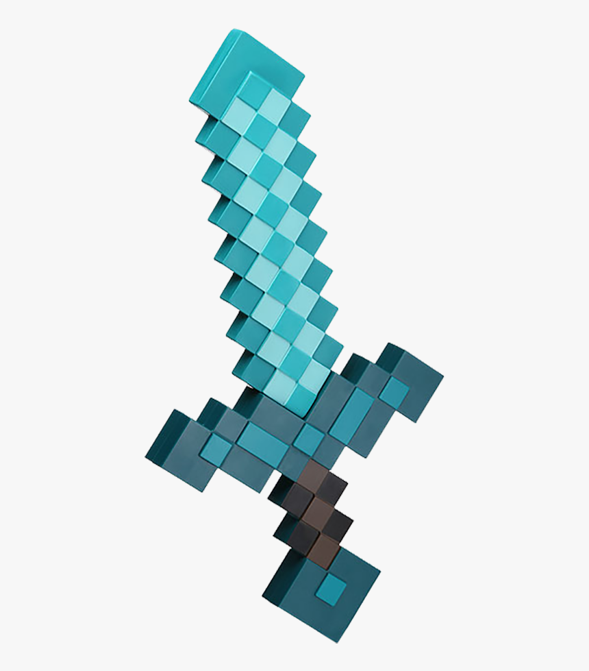 Minecraft Deluxe Diamond Sword, HD Png Download - kindpng.