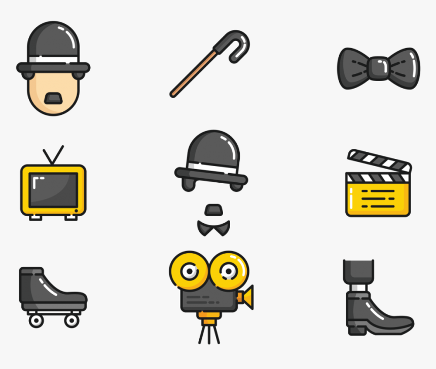 Charlie Chaplin Icons, HD Png Download, Free Download