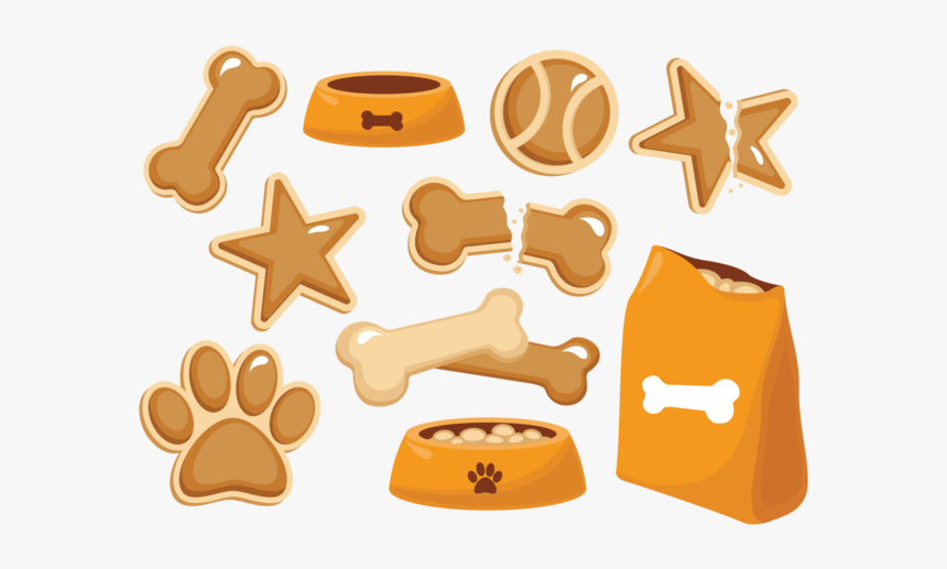 Vector De Iconos De Galletas De Perro - Dog Treat Clipart Png, Transparent Png, Free Download