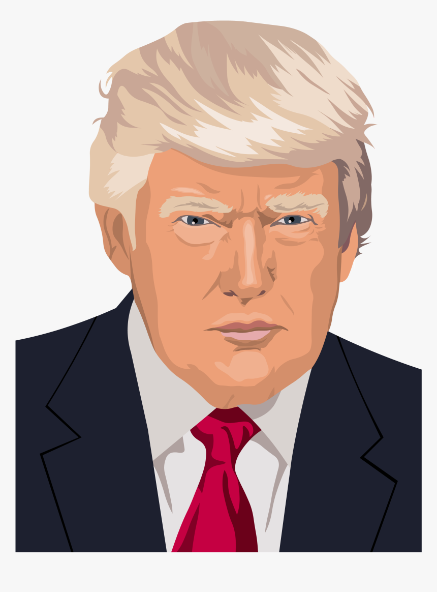 Hairstyle United Art Trump Us States Donald - Donald Trump Cartoon Face, HD Png Download, Free Download