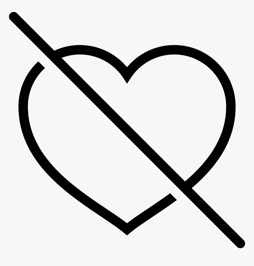 A Dislike Icon Is Represented With A Broken Heart - No Broken Hearts Icon, HD Png Download, Free Download