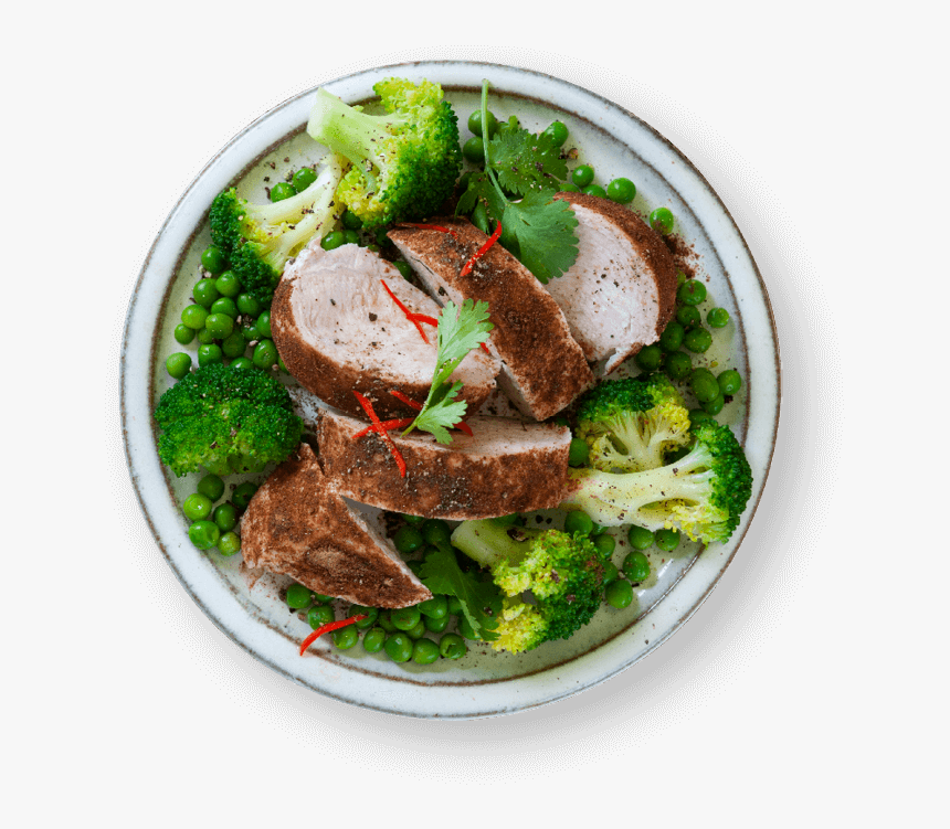 Jerk Chicken With Seasonal Greens - Boiled Beef, HD Png Download, Free Download