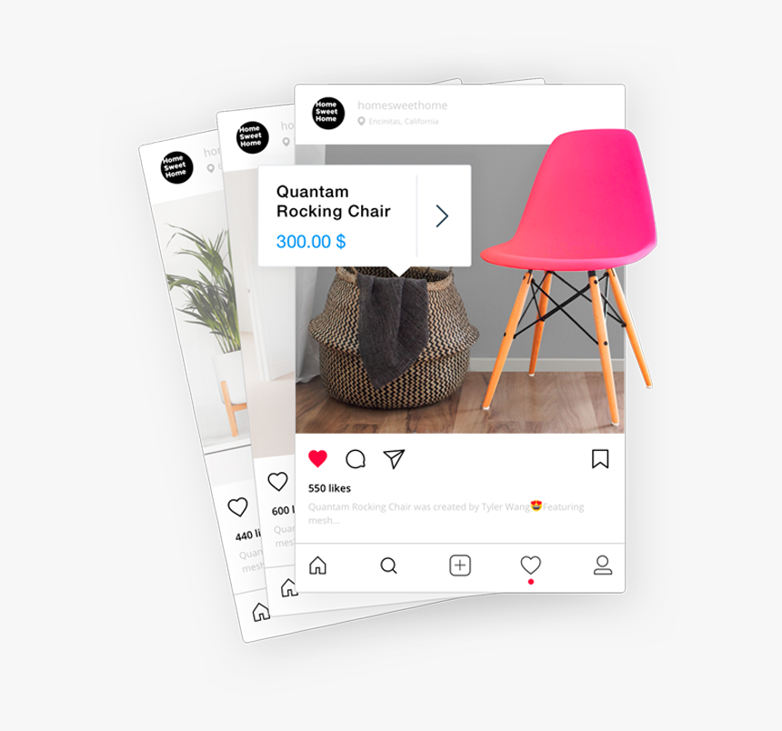 Instagramlikes - Instagram Ad Furniture, HD Png Download, Free Download