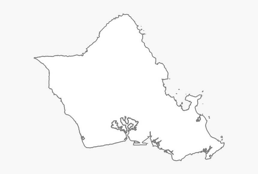 Hawaii Map Outline Full - Outline Of Oahu Png, Transparent Png, Free Download