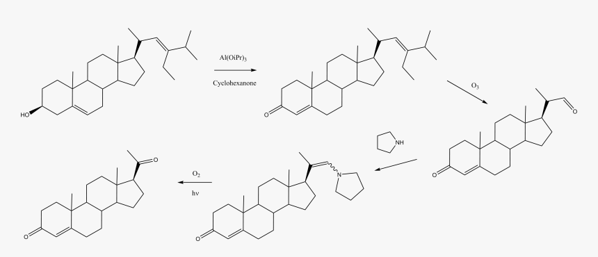 Stigmasterol To Progesterone Synthesis - Conversion Of Cholesterol To Progesterone, HD Png Download, Free Download