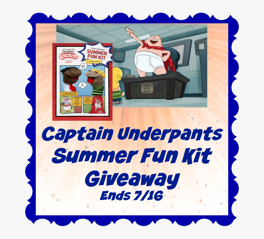 Captain Underpants Summer Fun Kit Giveaway - Cartoon, HD Png Download, Free Download