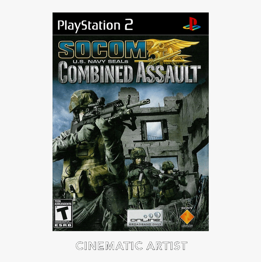 Socom Ca - Socom Us Navy Seals Combined Assault Ps2 Cover, HD Png Download, Free Download