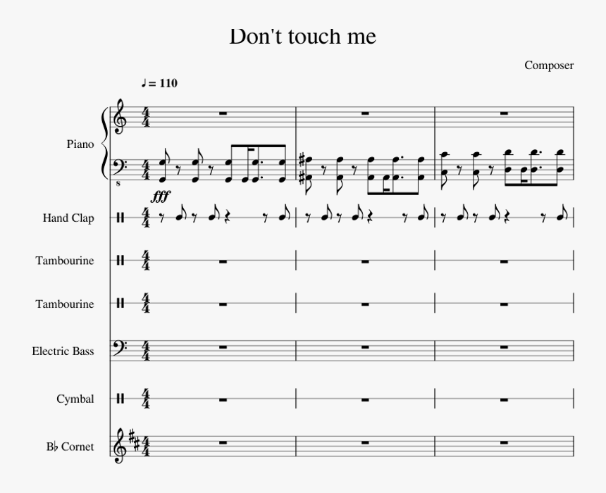 Don"t Touch Me- Ailee Sheet Music For Piano, Percussion, - Sheet Music, HD Png Download, Free Download
