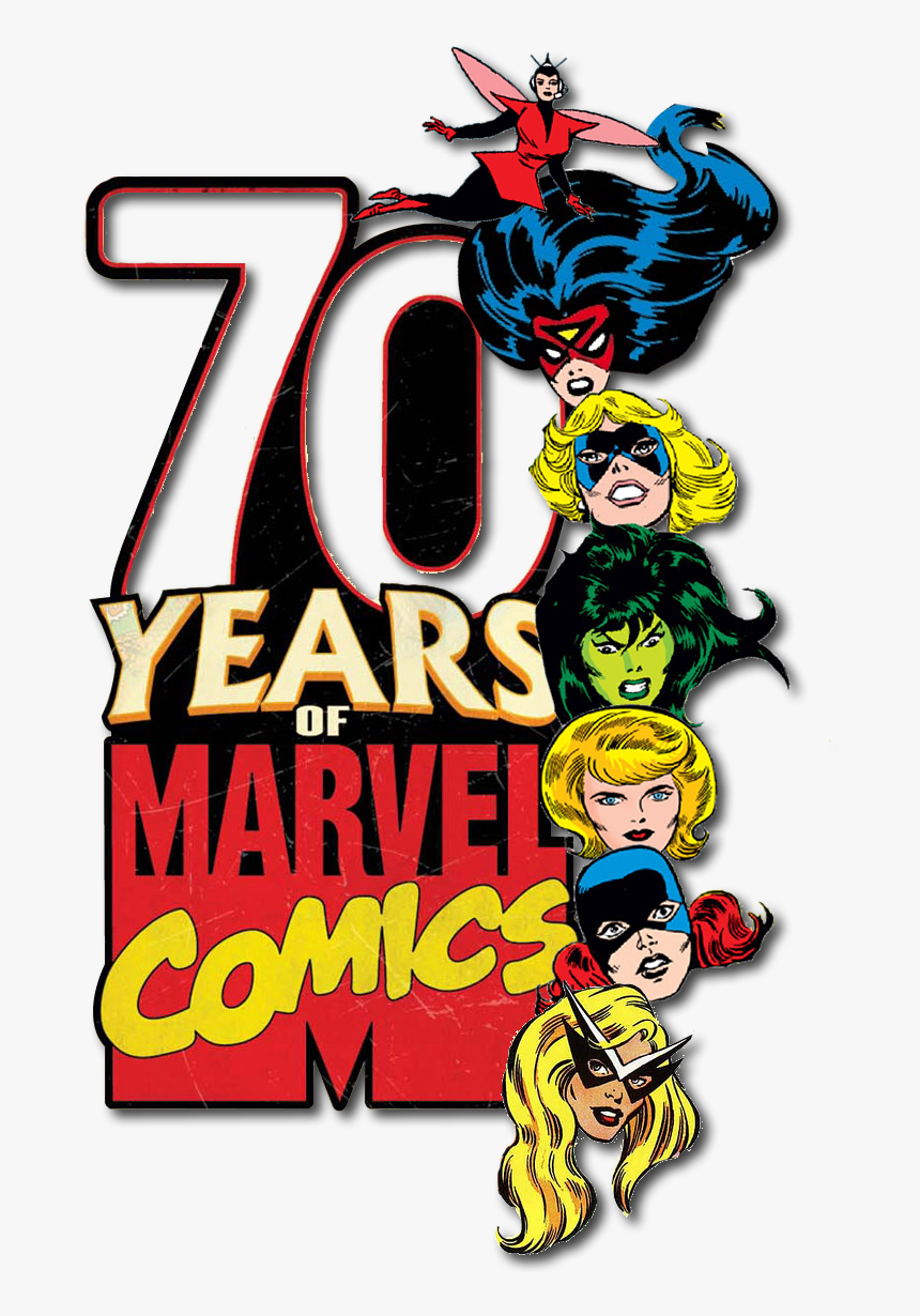 Marvel Comics 70th Anniversary Logo Super Heroines - Marvel Comics, HD Png Download, Free Download