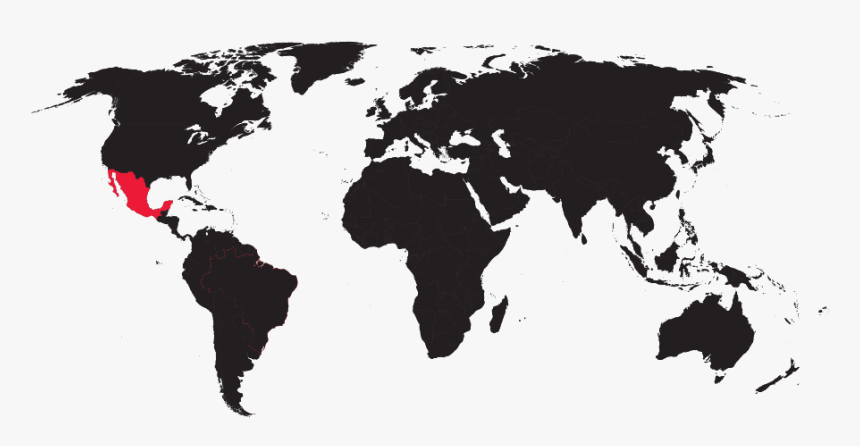 Mexico Is The Eighth Biggest Coffee Producer In The - Simple World Map Svg, HD Png Download, Free Download