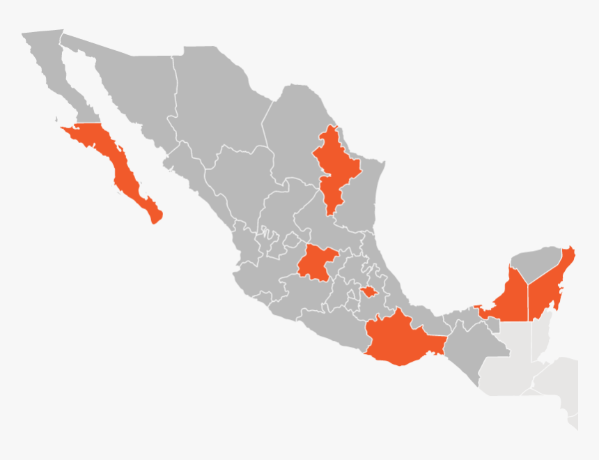 Modern Map Of Mexico, HD Png Download, Free Download
