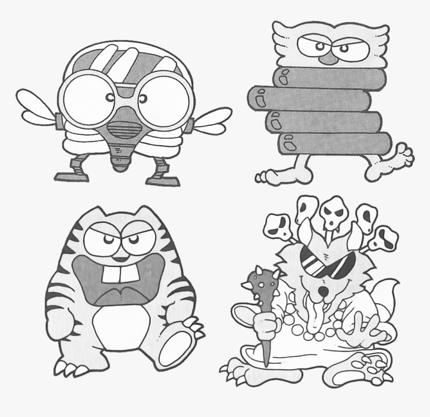 The Bosses Of ‘psycho Fox’ On The Sega Master System - Cartoon, HD Png Download, Free Download