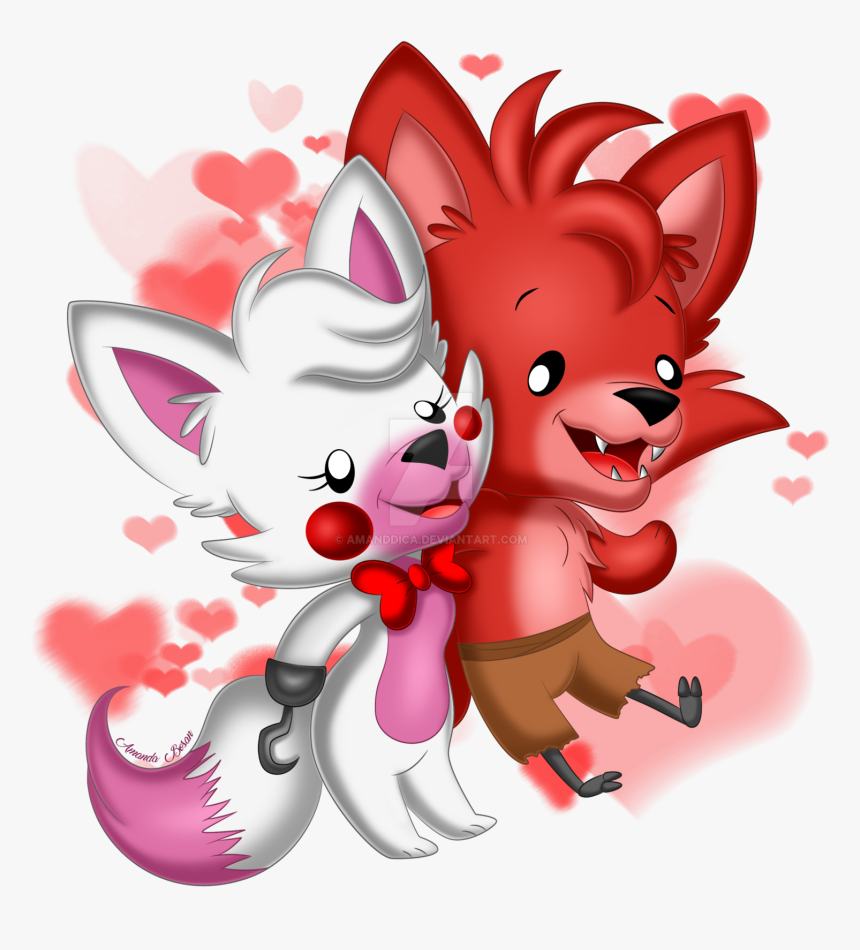 Fnaf Foxy X Mangle Cute , Png Download - Foxy X Mangle Fnsf, Transparent Png, Free Download