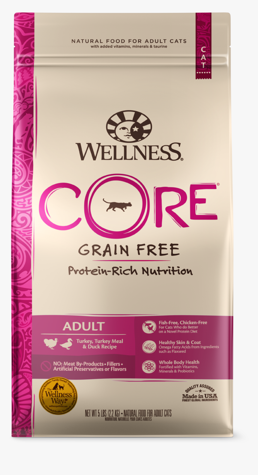 Core Dry Cat Turkey - Wellness Core Cat Food, HD Png Download, Free Download