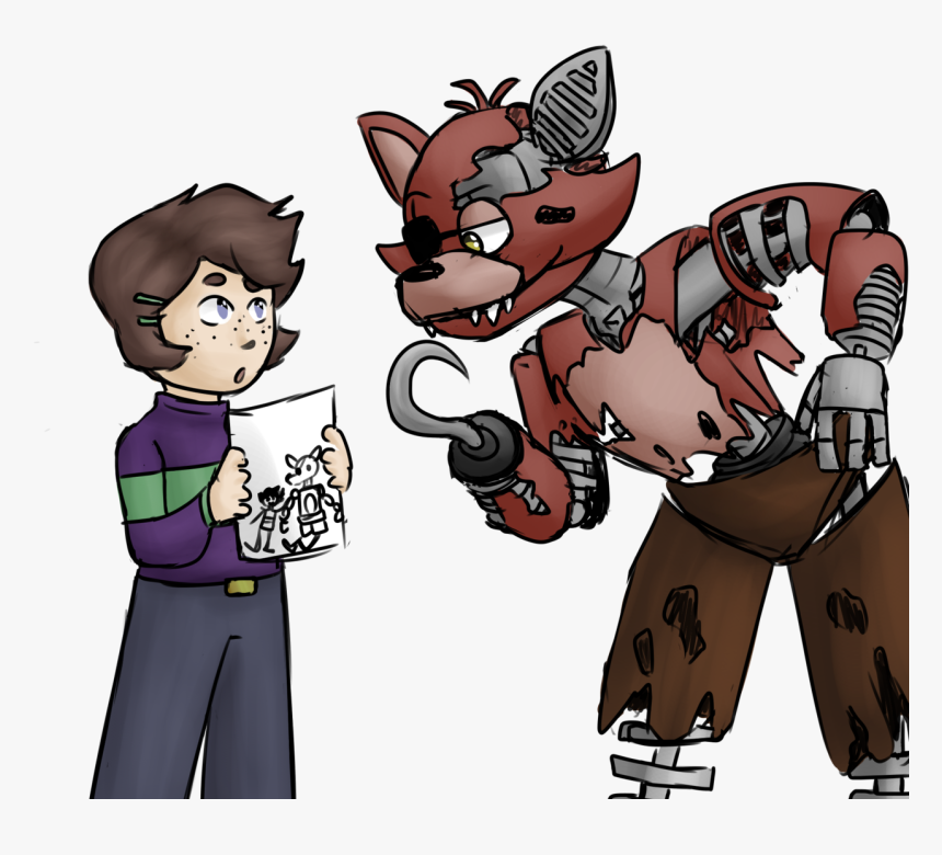 *tired, But Here’s A Withered Foxy With An Oc - Human Fnaf Withered Foxy, HD Png Download, Free Download