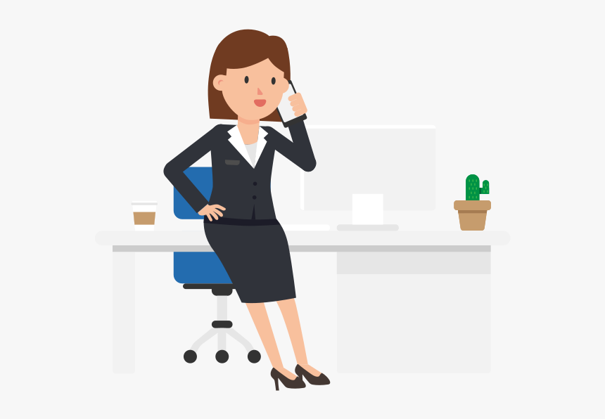 Talking On The Phone At Work, HD Png Download, Free Download