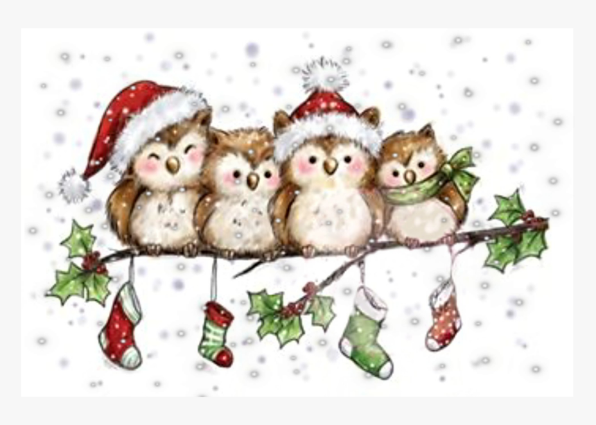 #christmas #owl #owls #family #welliesfamily #santahat - Scrapbooking, HD Png Download, Free Download