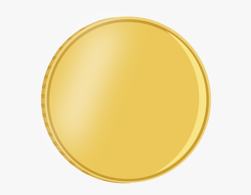 Vector Illustration Of Shiny Gold Coin With Reflection - Gold Coin Vector Png, Transparent Png, Free Download