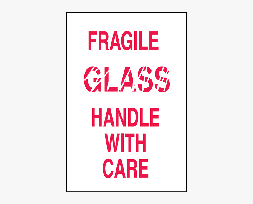 Shipping Label Png - Heavy Fragile Glass Glass Handle With Care, Transparent Png, Free Download