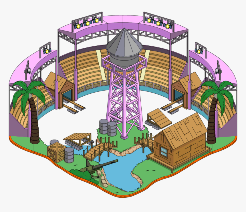 Simpsons Tapped Out Krustyland Buildings, HD Png Download, Free Download