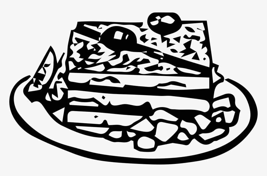 Big Image Png - Sandwich Dish Black And White, Transparent Png, Free Download
