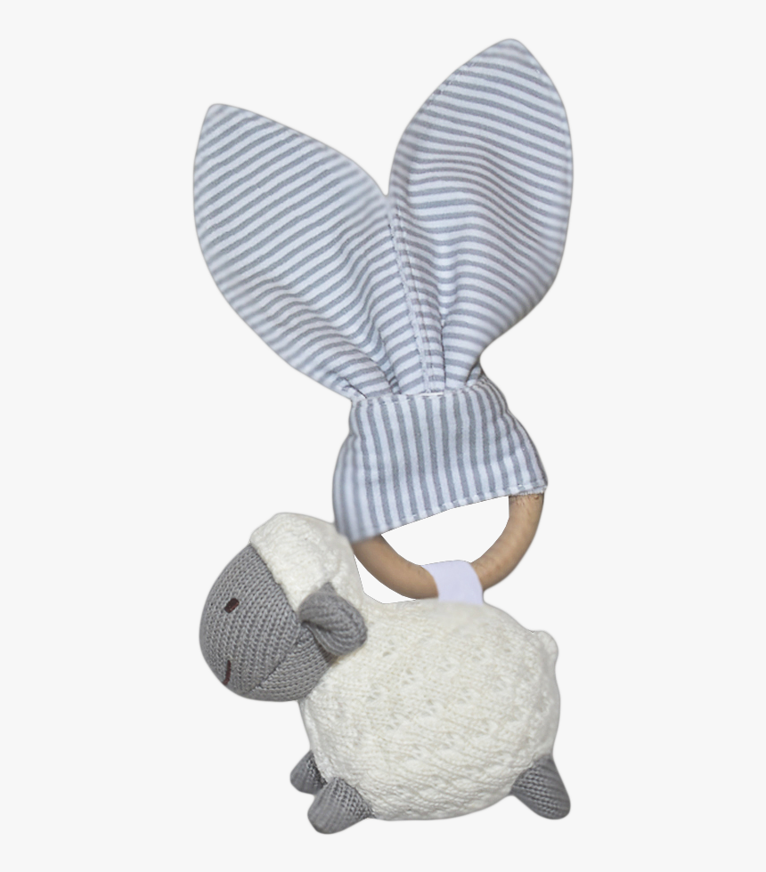 Sheep Wooden Teether Rattle By Living Textiles - Infant, HD Png Download, Free Download