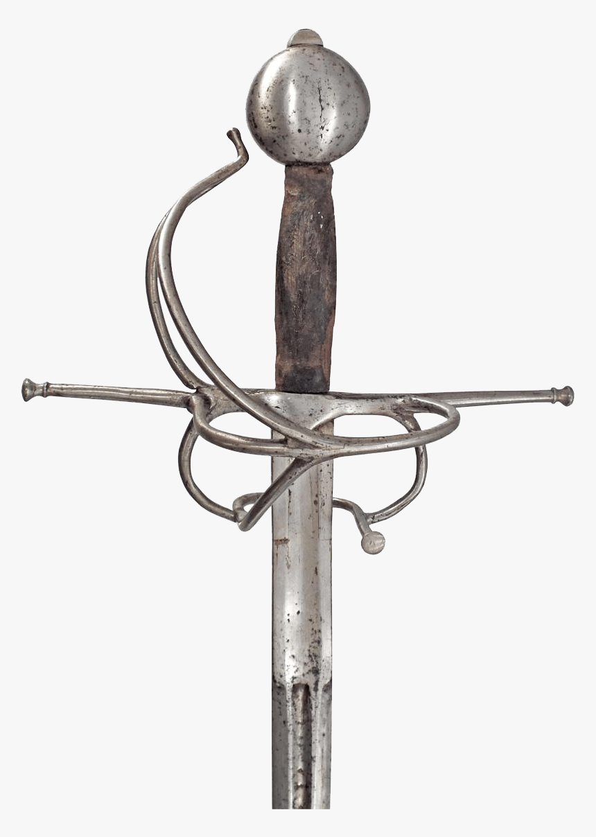 A Rare Spanish Or Italian Wheel Pommel Rapier C - Sabre, HD Png Download, Free Download