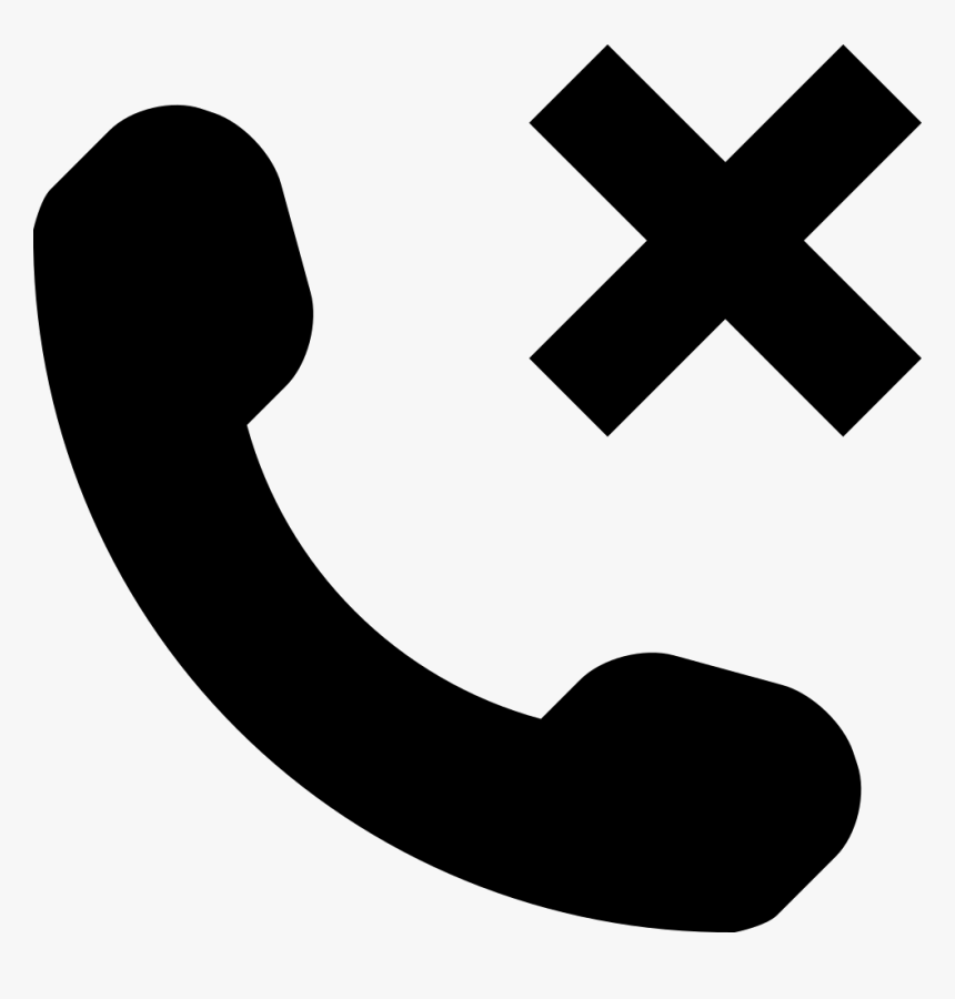 Phone Auricular With A Cross Sign - Missed Call Icon Free, HD Png Download, Free Download