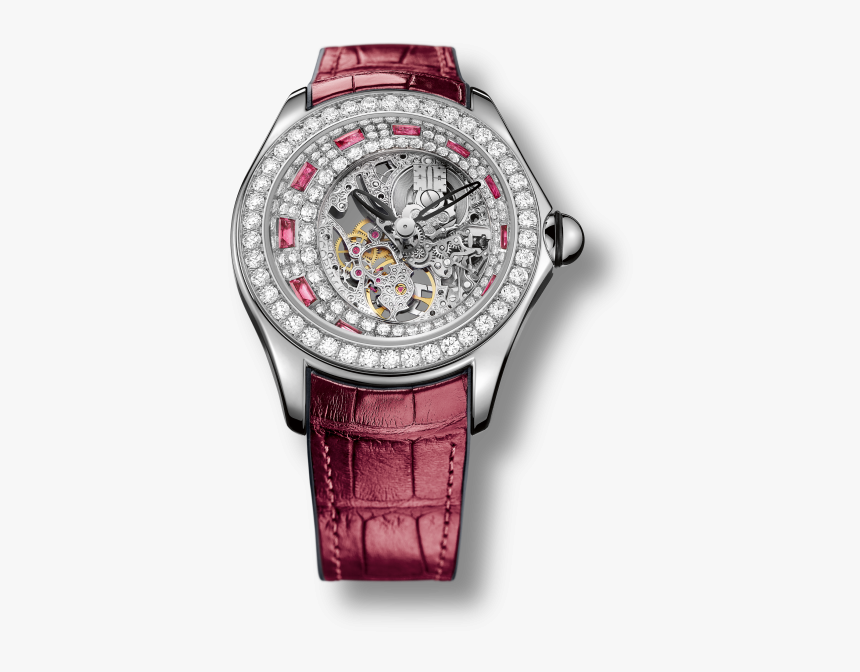 Corum Bubble Skelton Ruby And Diamond Watch - Corum Booba, HD Png Download, Free Download