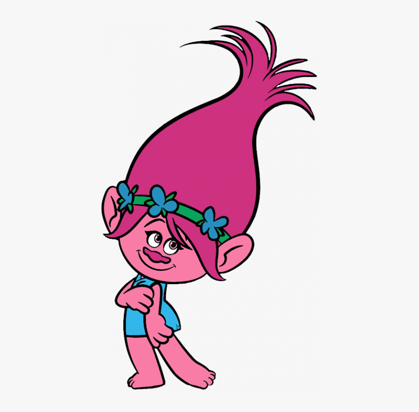Cute Poppy Troll Holding Pumpkin Clipart - Poppy From Trolls Clipart, HD Png Download, Free Download