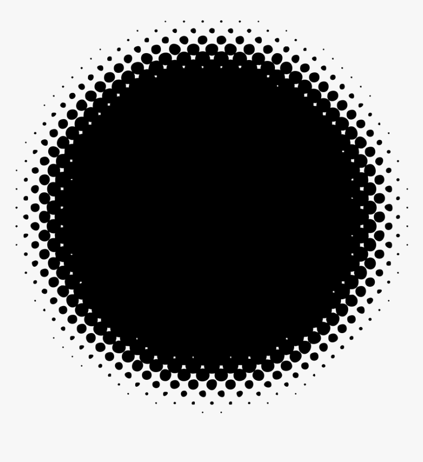 Halftone 25 Svg Clip Arts - Black Color Circle Png, Transparent Png, Free Download