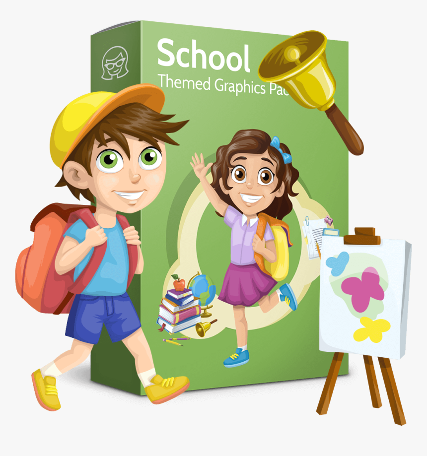 School Vector Graphics Pack - School Boy Clipart Png, Transparent Png, Free Download