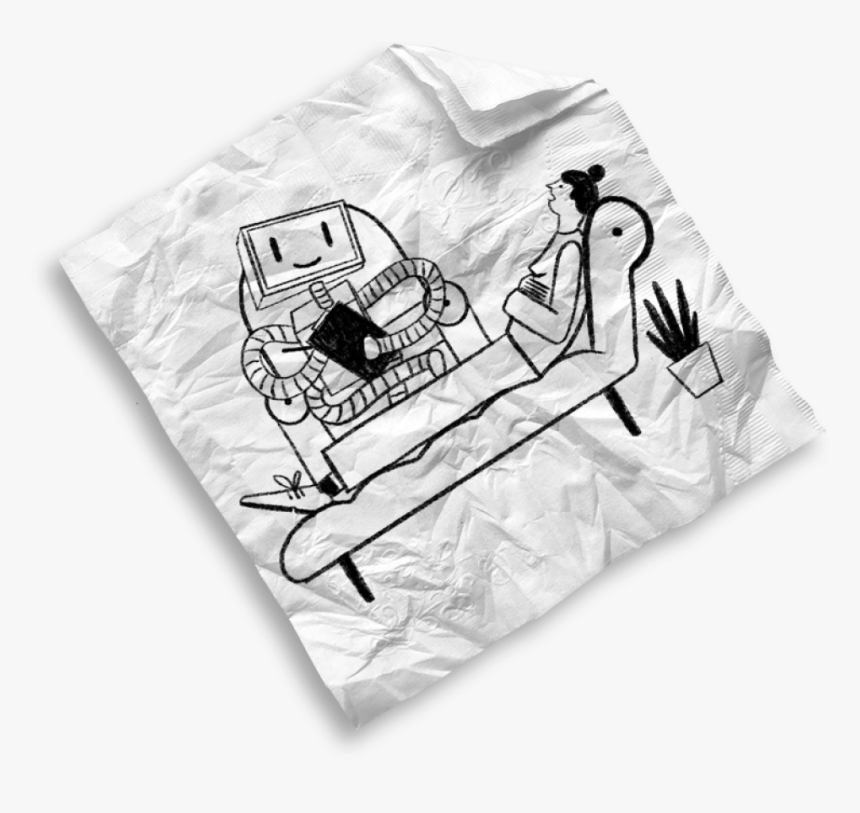 A Virtual Therapist Powered By Ai - Sketch, HD Png Download, Free Download