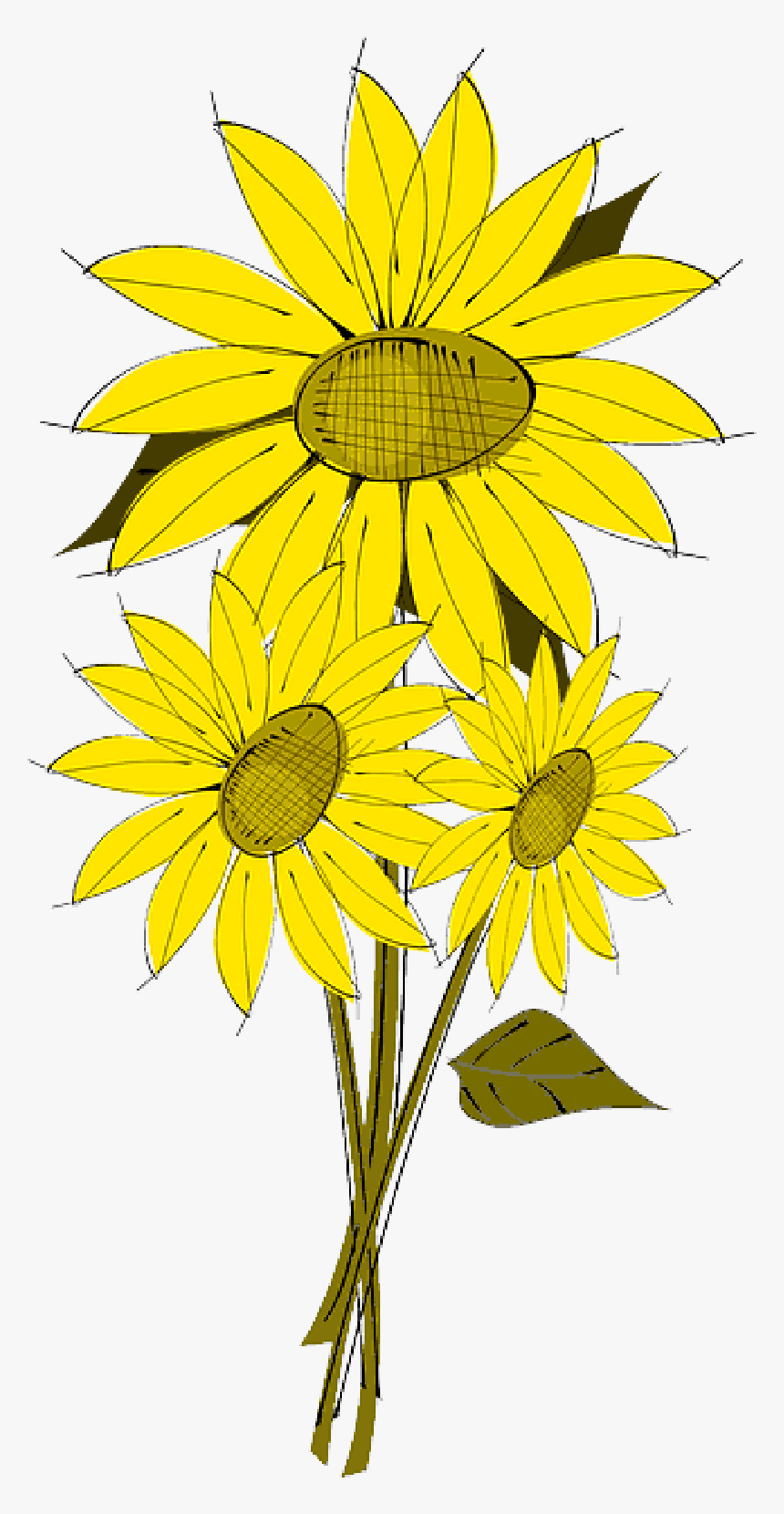 Sunflower Flowers Clip Art , Png Download - Sunflower Clip Art, Transparent Png, Free Download