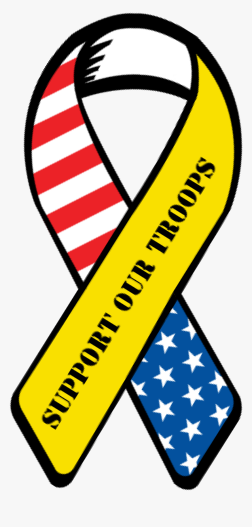 Transparent Club America Png - Support Our Troops Ribbon Png, Png Download, Free Download