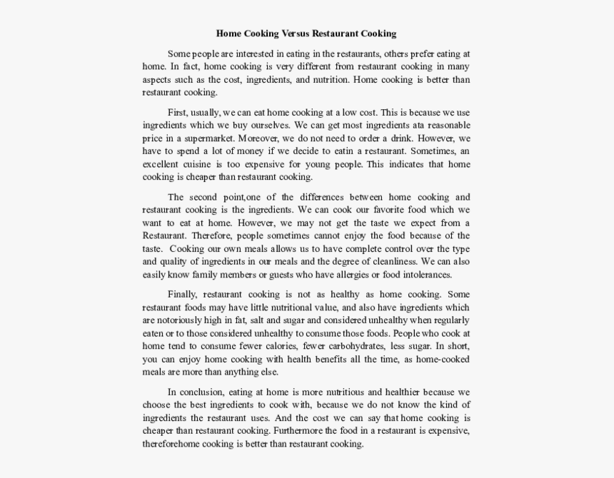 Essay About Local Food, HD Png Download, Free Download