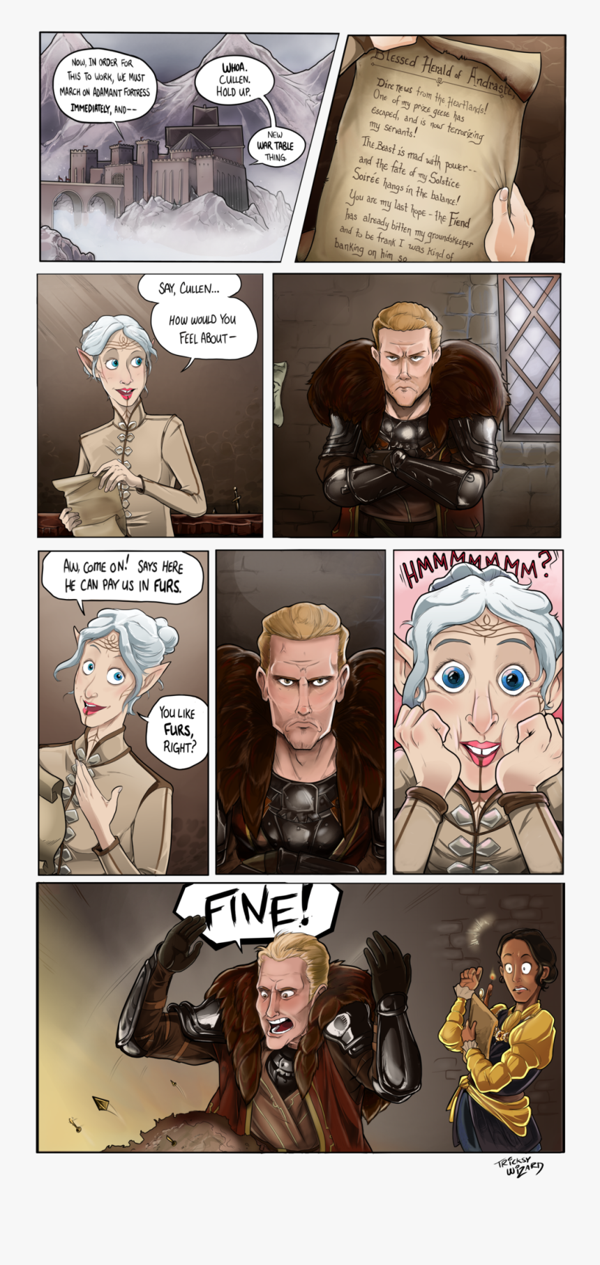 Dragon Age Imposition - Dragon Age Cullen Comic, HD Png Download, Free Download