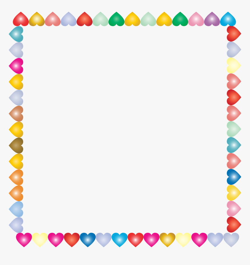 Png Hearts Photo Frame Clipart , Png Download - Hearts Border Ms Word, Transparent Png, Free Download