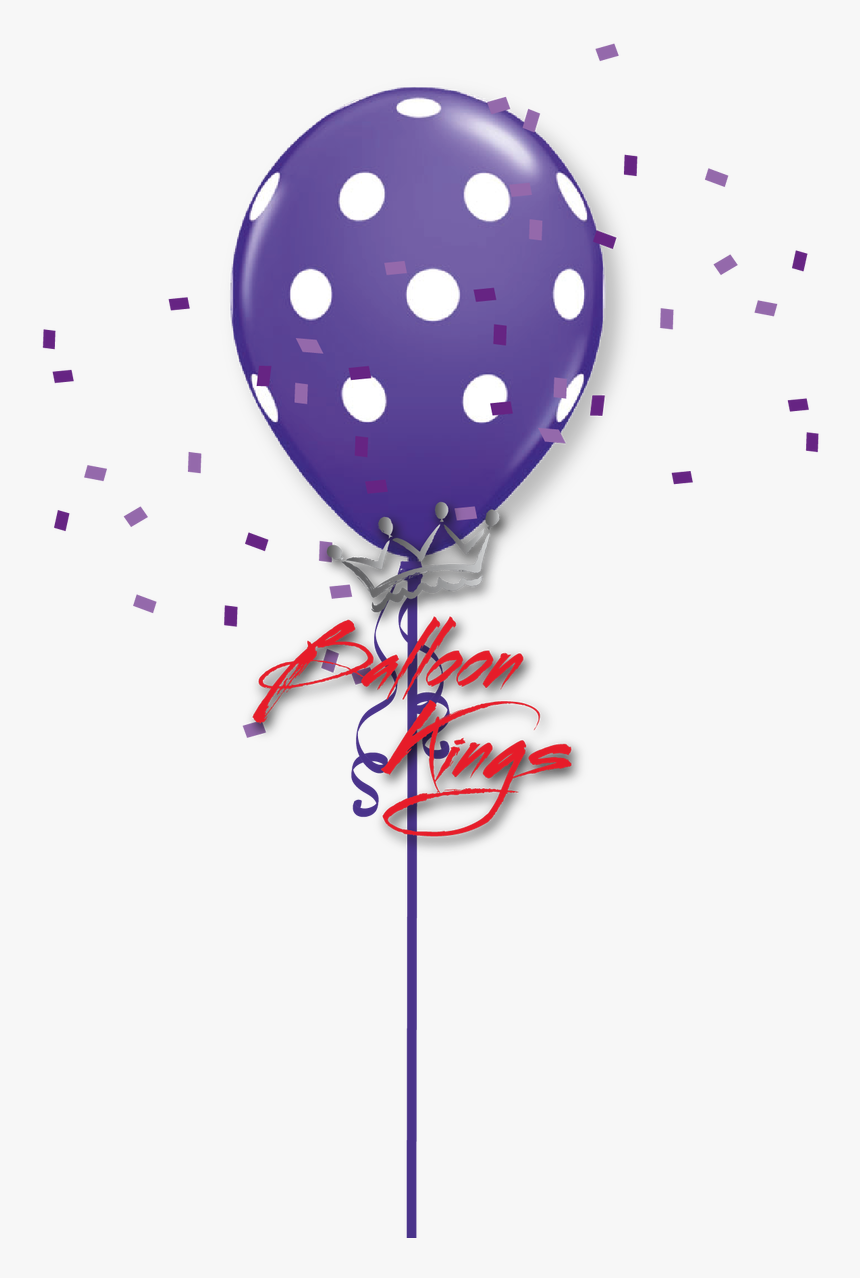 Purple Number 2 Png Polka Dots - Baby Balloon Png Hd, Transparent Png, Free Download