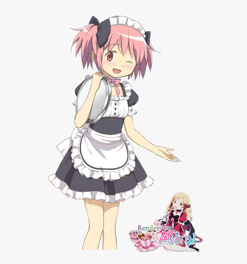 Clip Black And White Madoka Transparent Dress - Madoka Maid, HD Png Download, Free Download