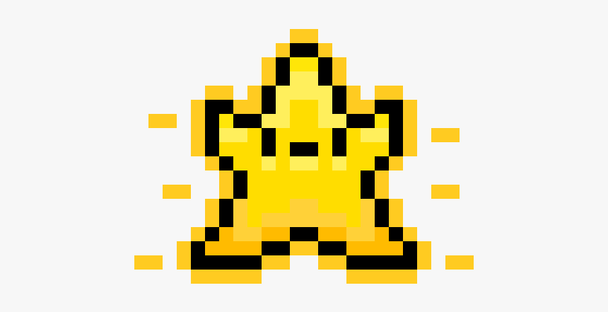 Mario Super Star Pixel Art, HD Png Download, Free Download