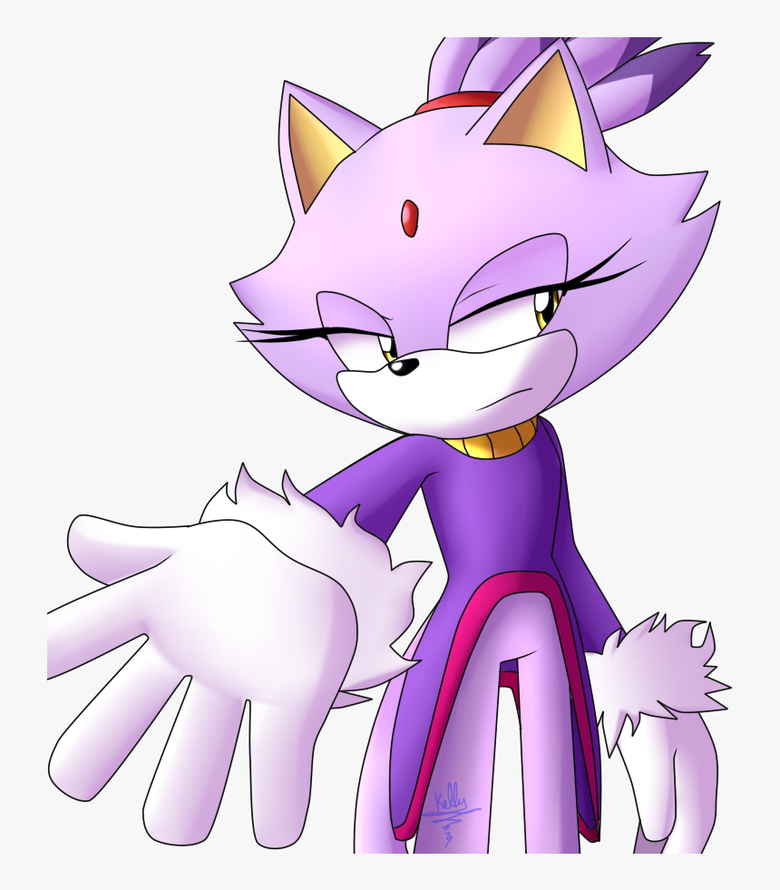 Fan Art Blaze The Cat By Kellylaeriza132003 - Cartoon, HD Png Download, Free Download