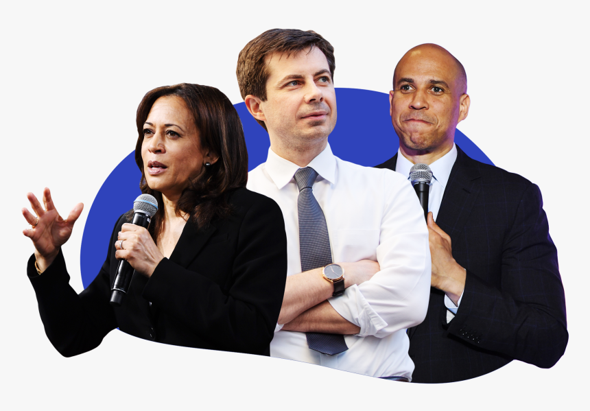 Kamala Harris Pete Buttigieg Cory Booker - Pete Buttigieg, HD Png Download, Free Download