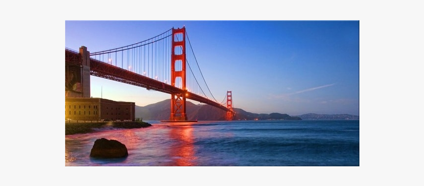 Skyline Transparent Silhouette Golden Gate Bridge - Golden Gate Bridge, HD Png Download, Free Download