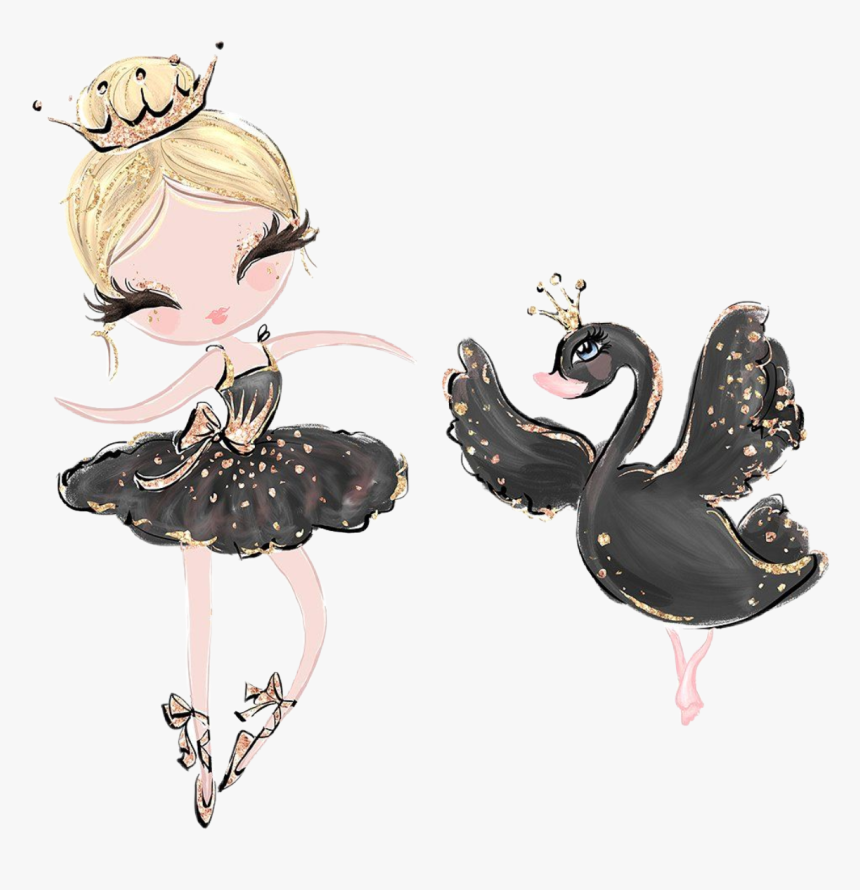 #watercolor #ballet #ballerina #blackswan #swan #uglyduckling - Bailarinas De Ballet Animadas, HD Png Download, Free Download