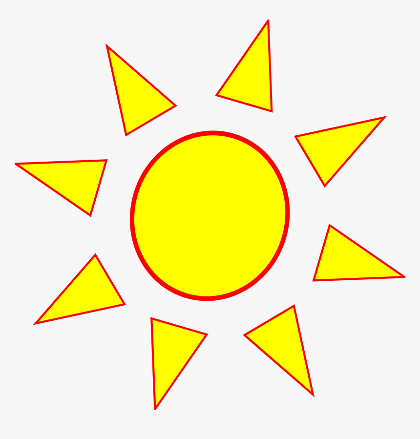 Sun-simple Clip Arts - Sun Clip Art With Triangles, HD Png Download, Free Download