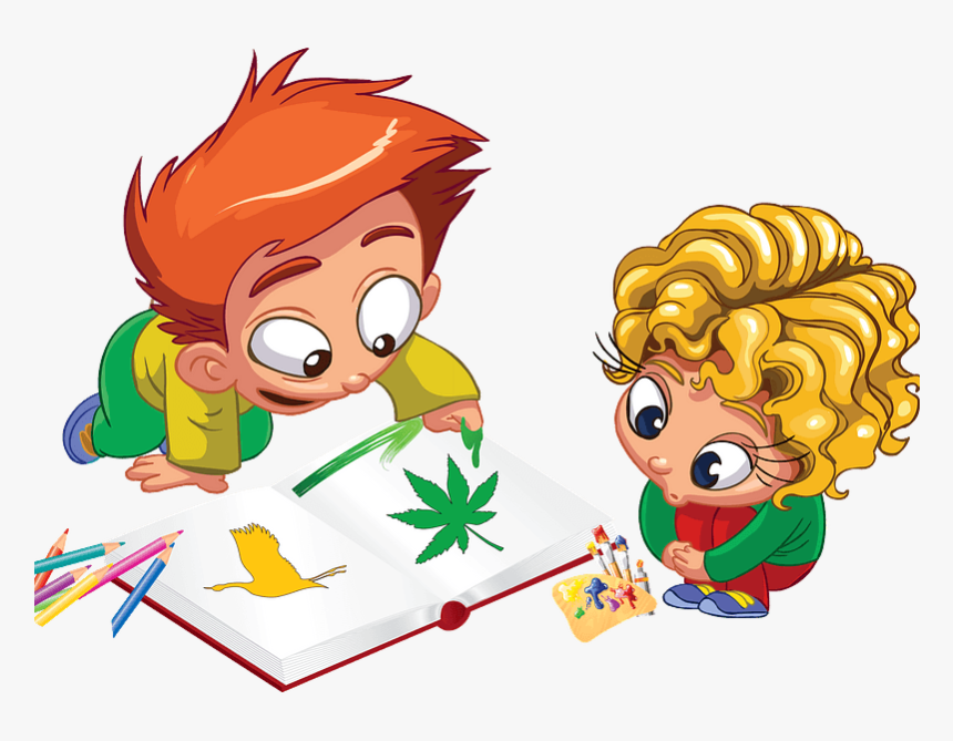 Kids Are Enjoying Coloring Clipart - Transparent Kids Coloring Clipart, HD Png Download, Free Download